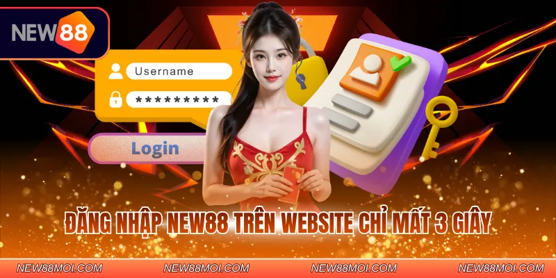 Đăng nhập NEW88 trên website chỉ mất 3 giây