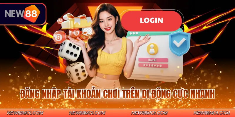 Đăng nhập tài khoản chơi trên di động cực nhanh