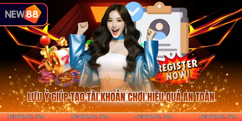 Lưu ý giúp tạo tài khoản chơi hiệu quả an toàn