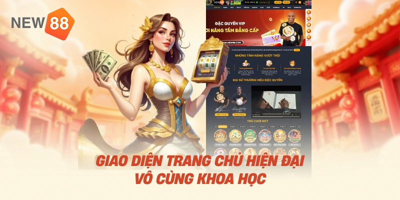 Giao diện trang chủ hiện đại vô cùng khoa học